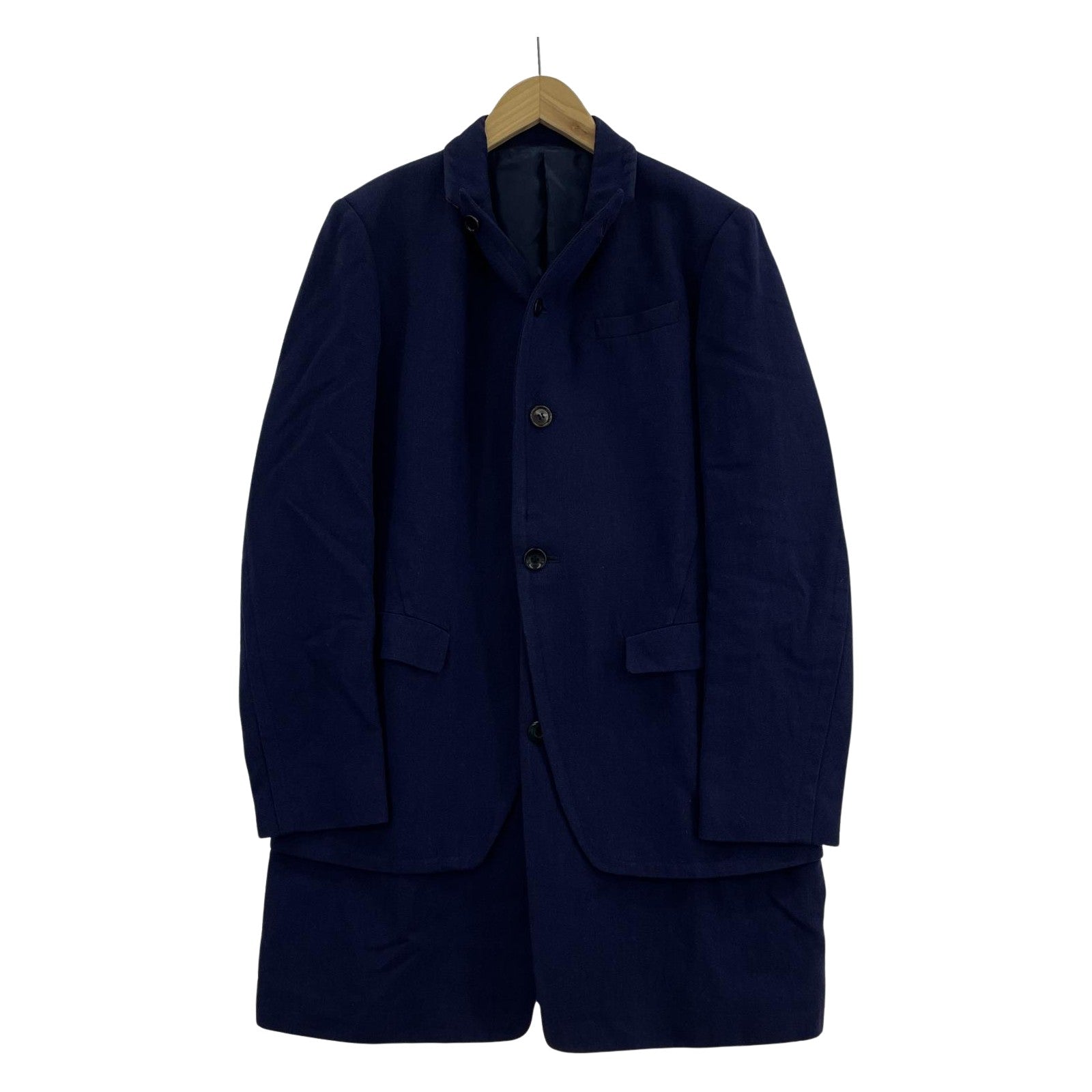 テーラードジャケット UNDERCOVERISM 14AW レイヤードデザイン ロングジャケット 3 ネイビー N4105 3 ネイビー