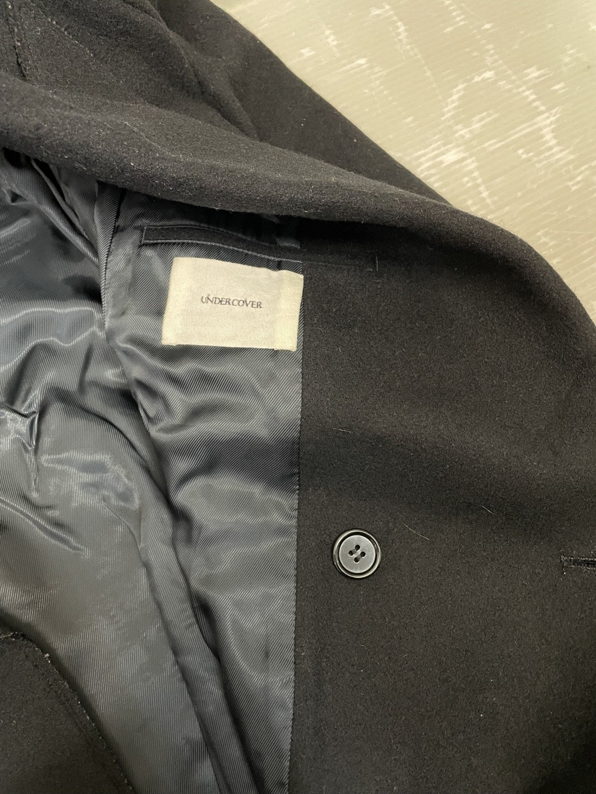 ジャケット UNDERCOVER ピークドラペル ウールジャケット 1 ブラック H1106-2