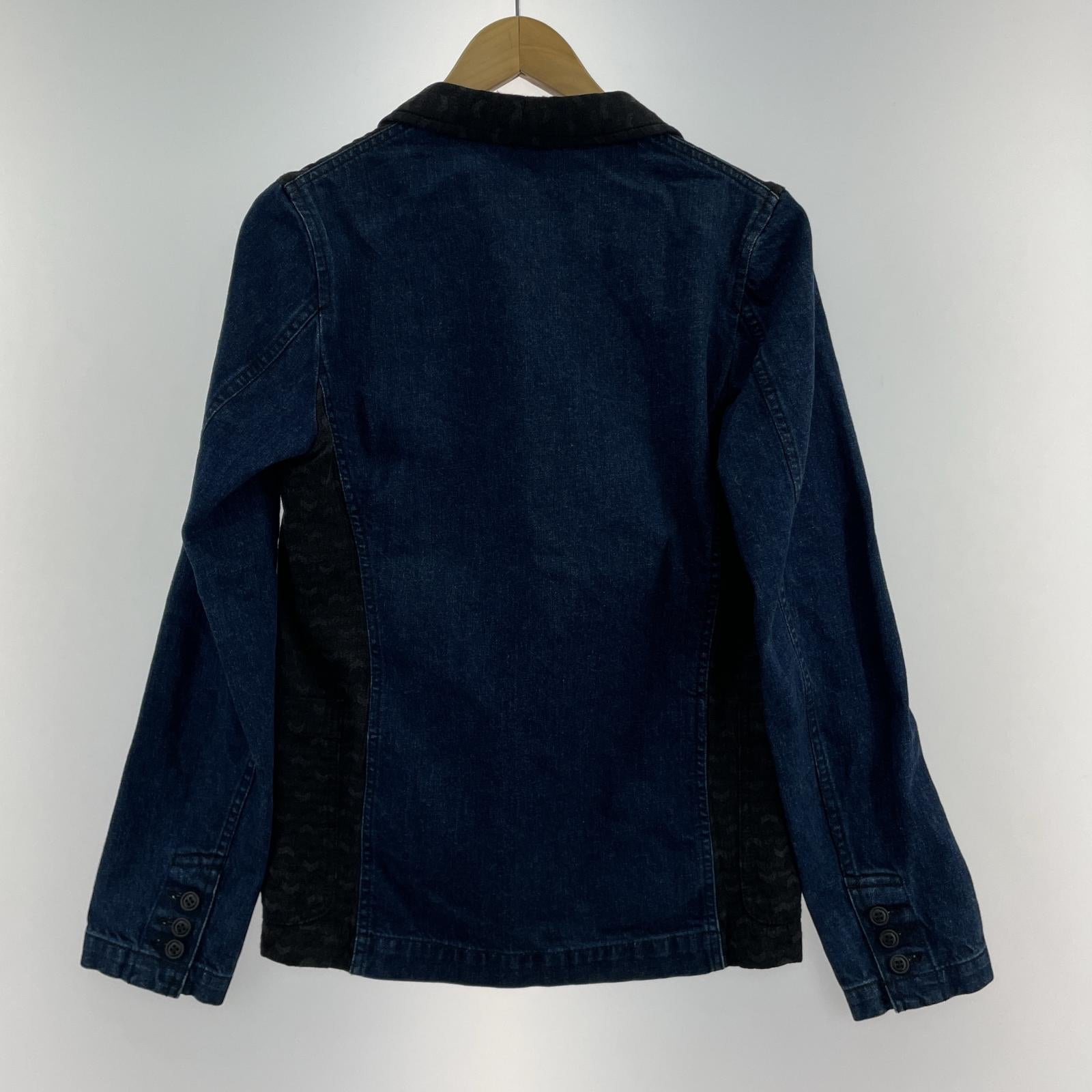 テーラードジャケット COMME des GARCONS HOMME PLUS デカダンス期 ショールカラードッキングジャケット XL インディゴ×ブラック PH-J070 AD2011