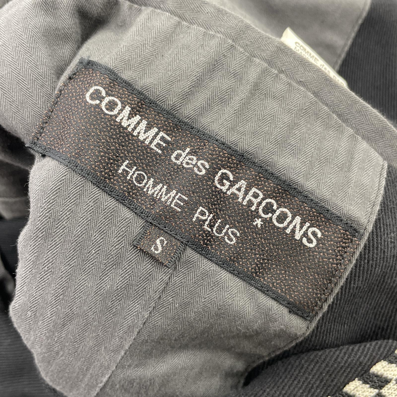 テーラードジャケット COMME des GARCONS HOMME PLUS チェッカーパイピング テーラードジャケット S ブラック PJ-11010S AD1990 S ブラック