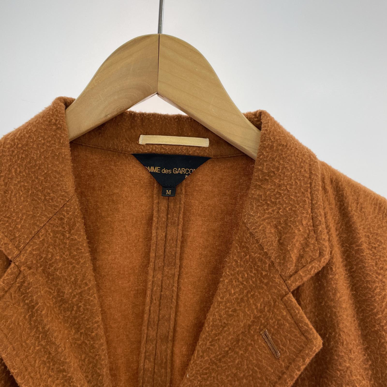 テーラードジャケット COMME des GARCONS 起毛 テーラードジャケット M レンガ GJ-10032M AD1994 M ブラウン