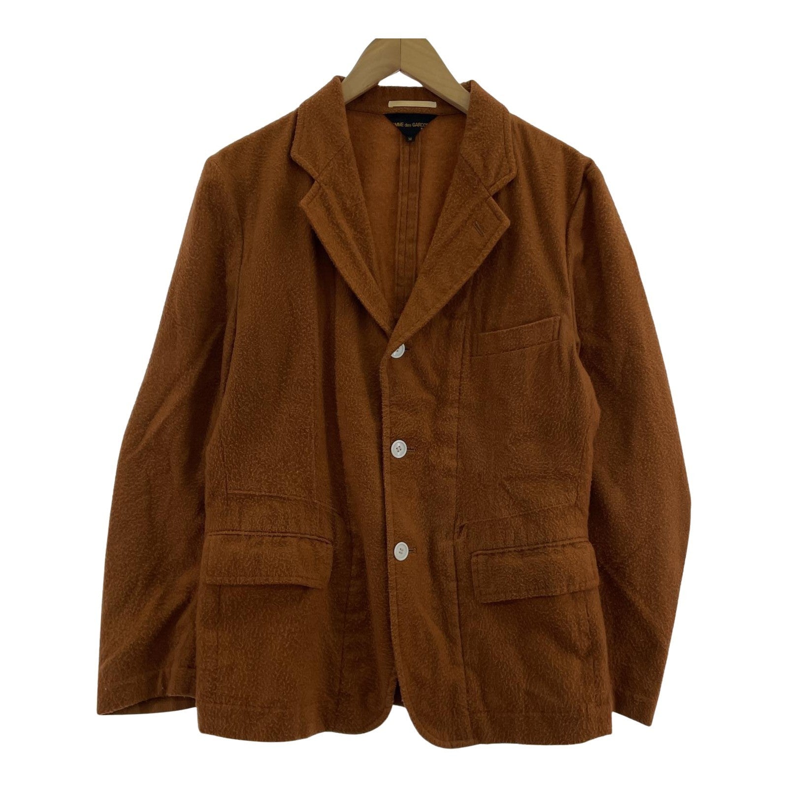 テーラードジャケット COMME des GARCONS 起毛 テーラードジャケット M レンガ GJ-10032M AD1994 M ブラウン