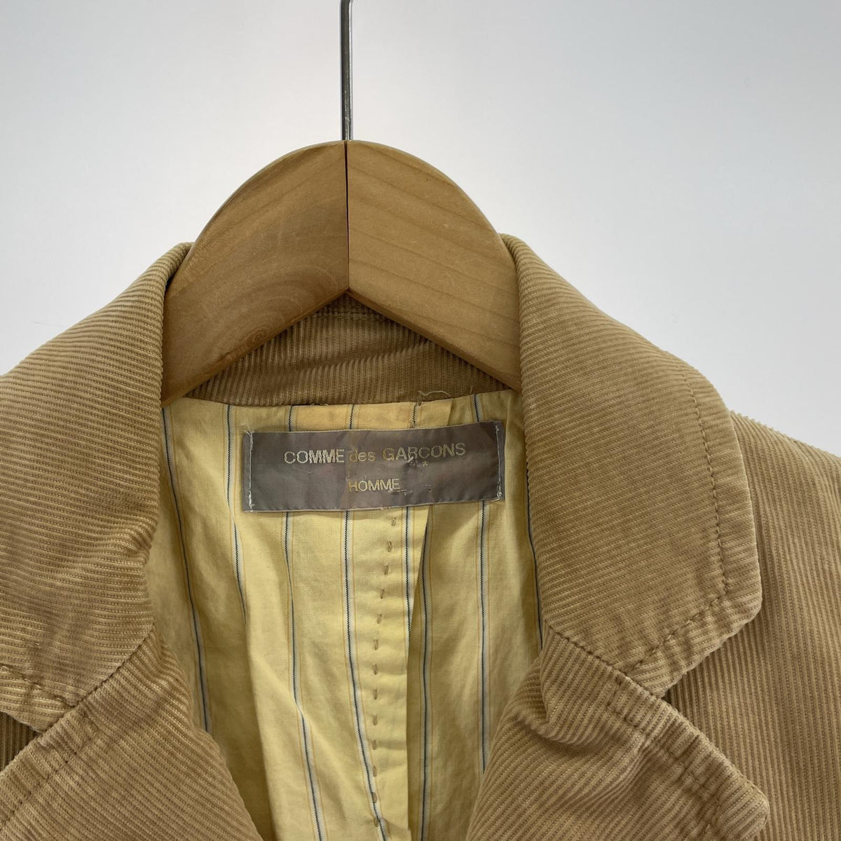 テーラードジャケット COMME des GARCONS HOMME 80s デザインコーデュロイジャケット - ベージュ HN-050460 ベージュ