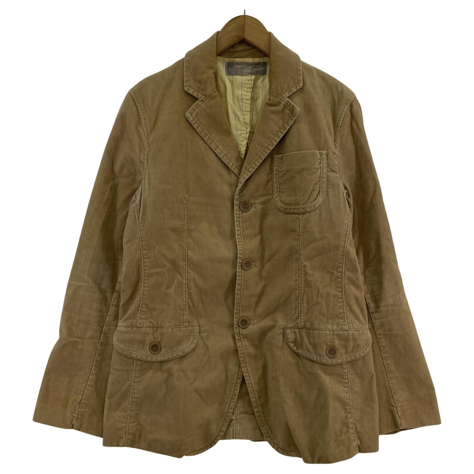 テーラードジャケット COMME des GARCONS HOMME 80s デザインコーデュロイジャケット - ベージュ HN-050460 ベージュ