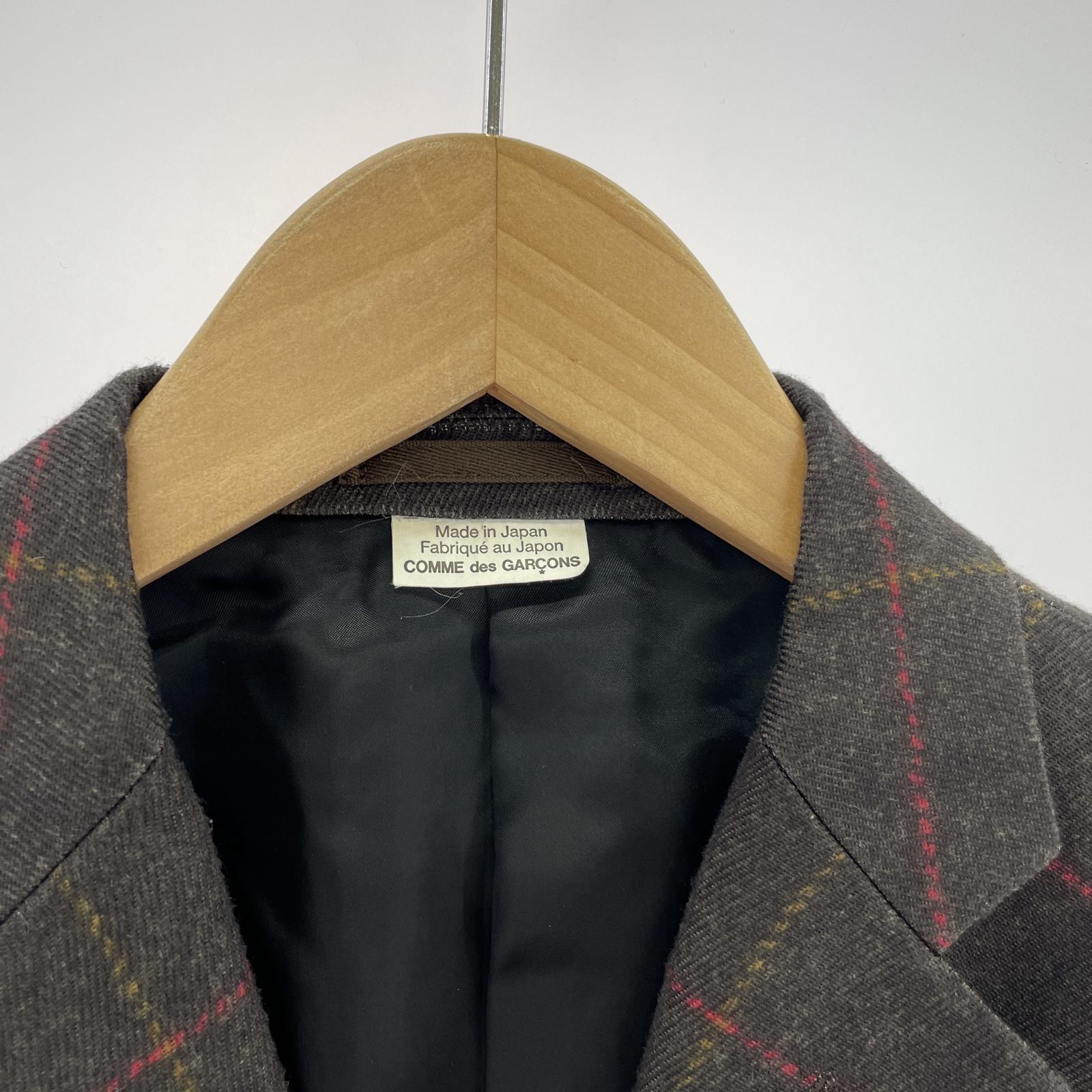 テーラードジャケット COMME des GARCONS HOMME DEUX バイアスチェックジャケット XS グレー系 DB-J040 AD2018