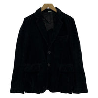 テーラードジャケット COMME des GARCONS HOMME PLUS Poor King期 タイヤボタン 製品染パイル テーラードジャケット S ブラック PK-J040 AD2012 S ブラック