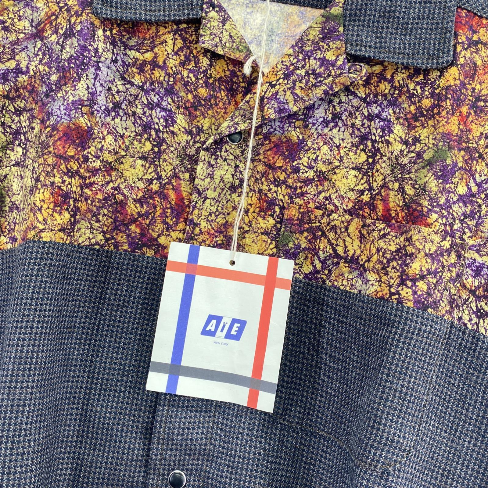 長袖シャツ AIE 切替シャツジャケット L グレー L