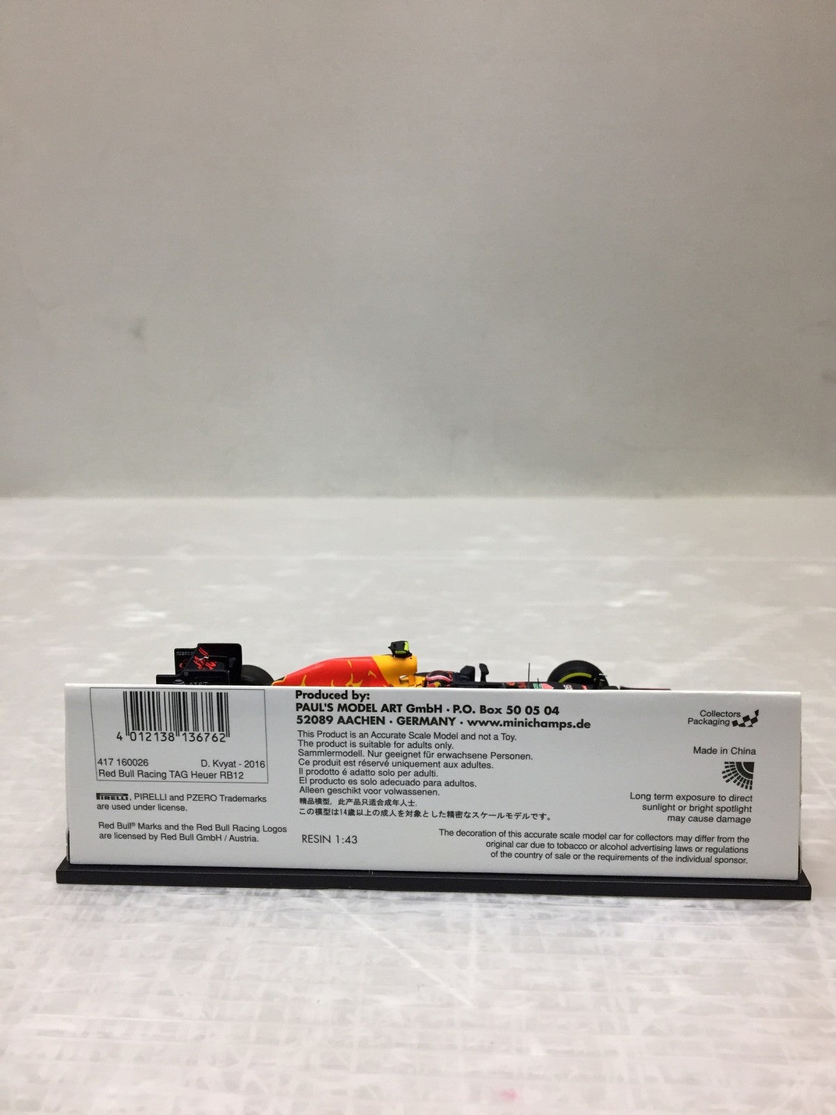 PMA 1/43 レッド ブル レーシング タグホイヤー RB12 ダニール スケールカー