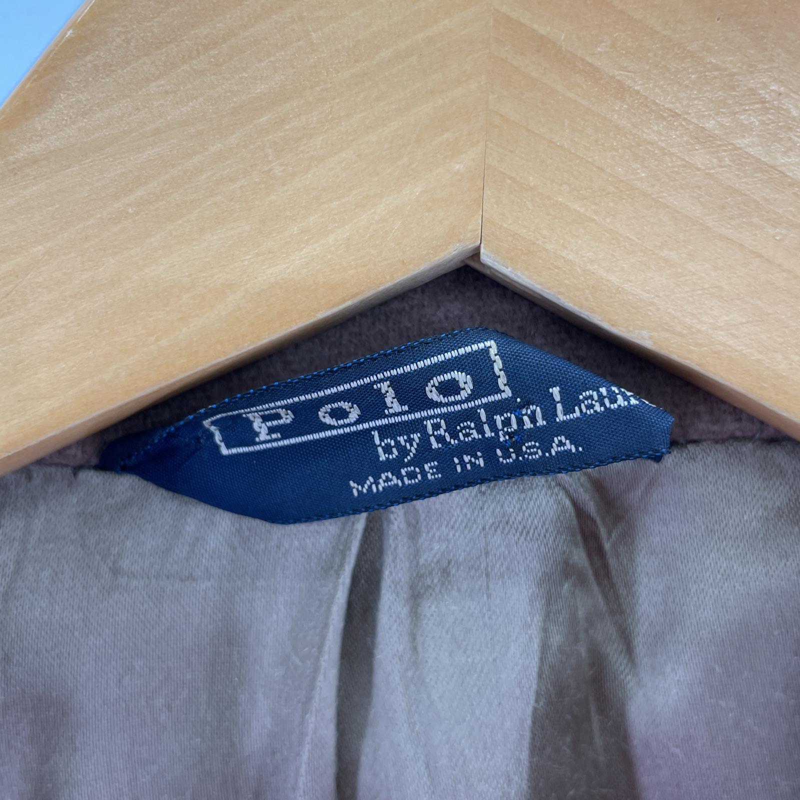 ジャケット POLO RALPH LAUREN 70s ウールダブルコート 44R ベージュ ベージュ