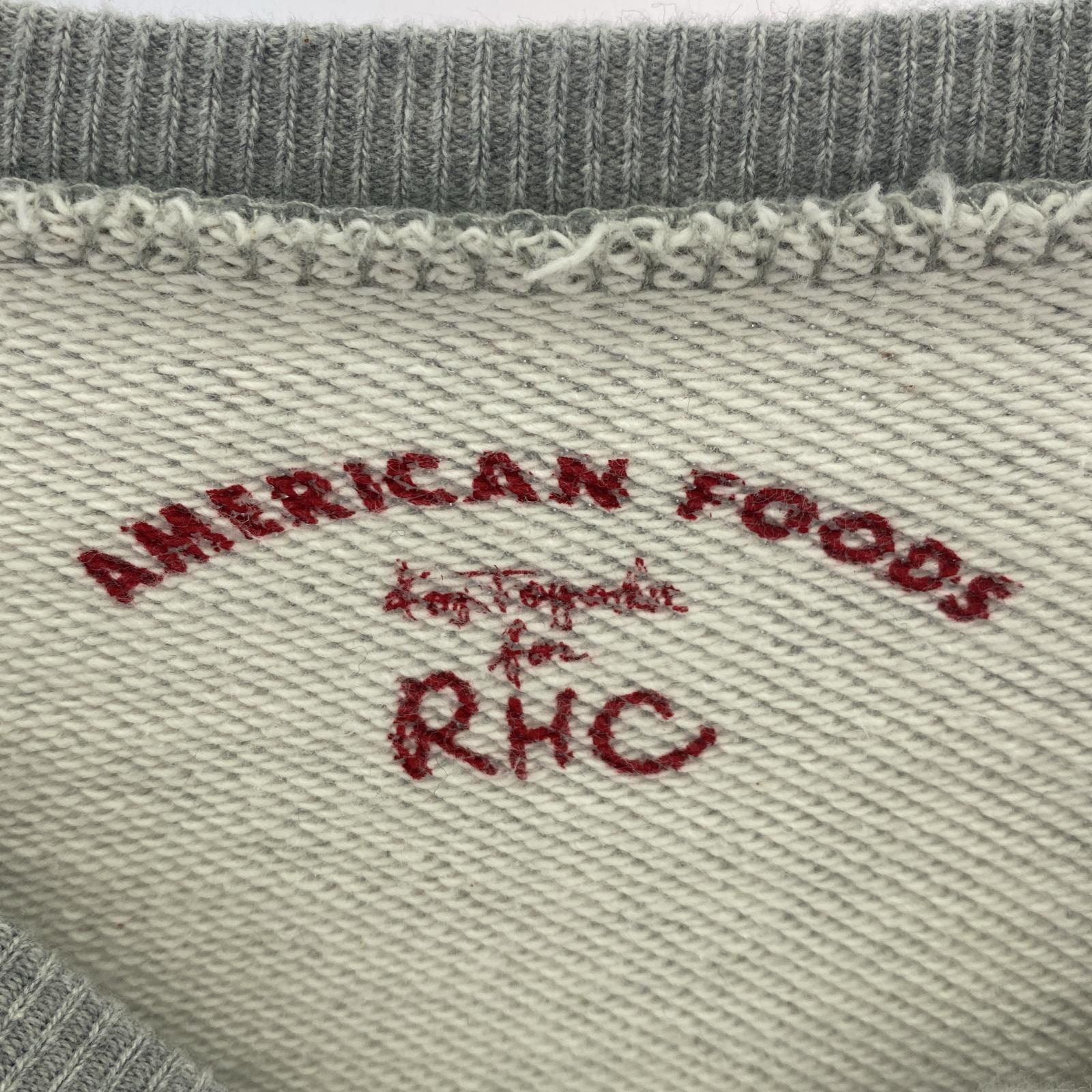 スウェット RHC AMERICAN FOODS 灰 (XL) グレー