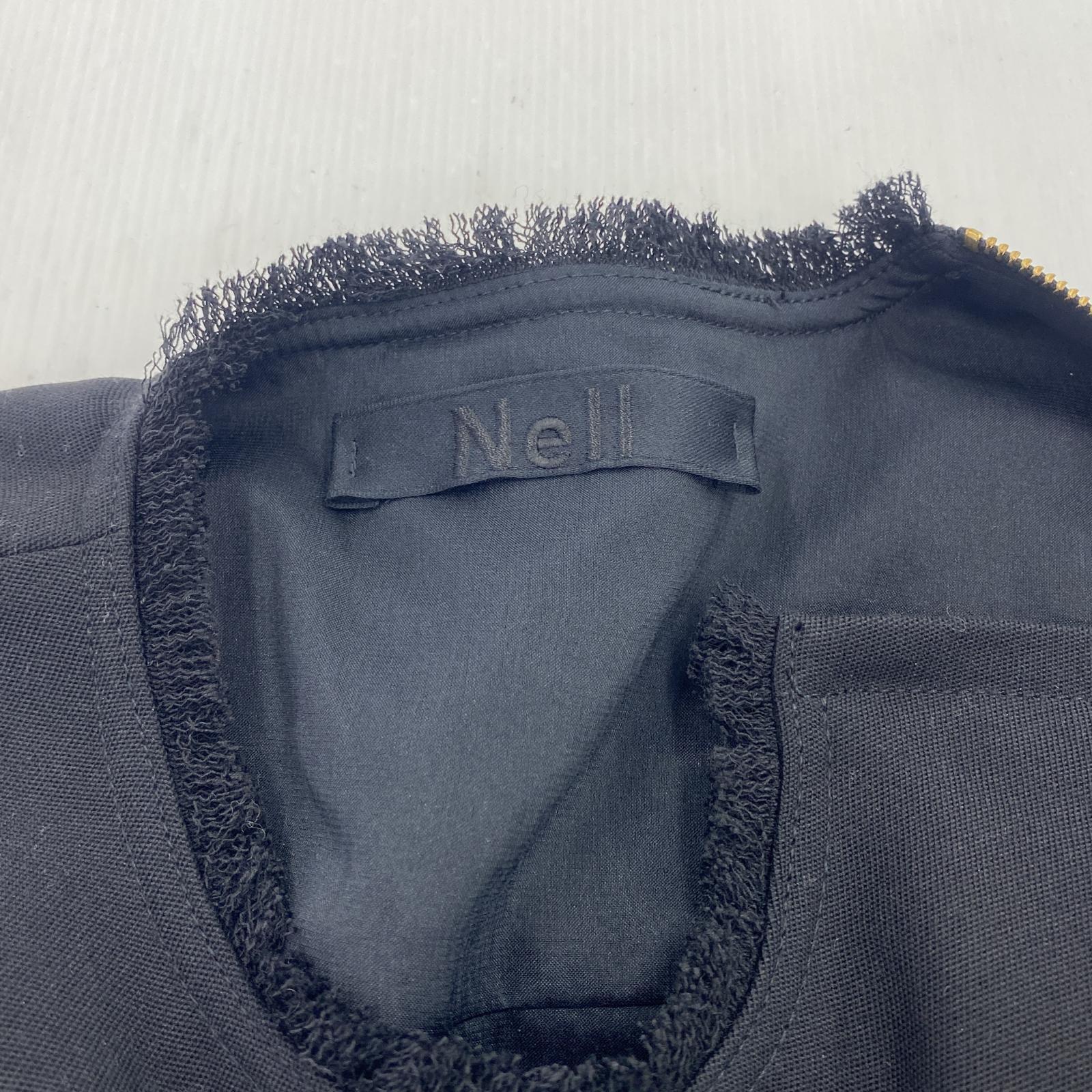 サロペット Nell ノースリーブオールインワン ブラック S ブラック