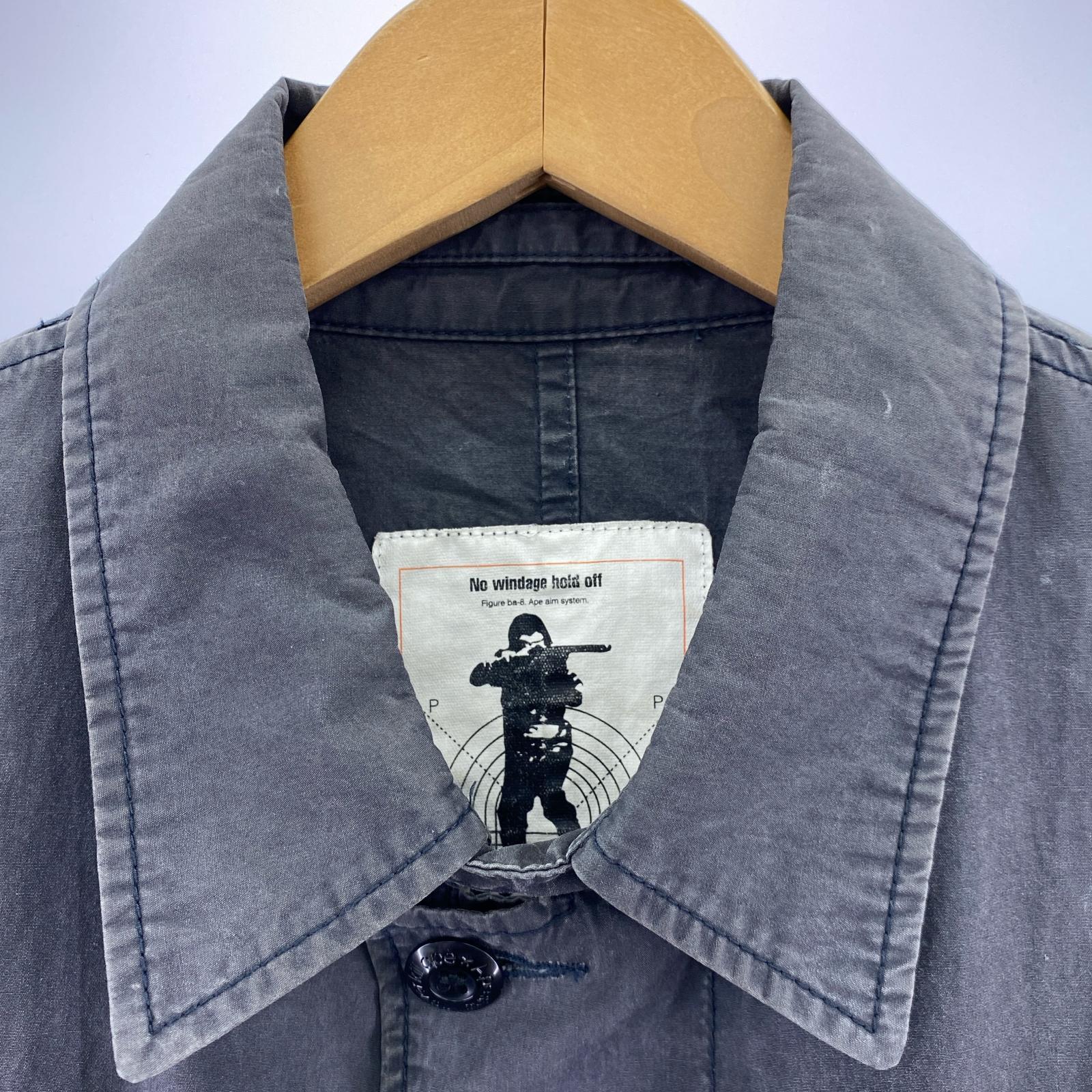 その他アウター A BATHING APE ステンカラーコート 001LJA301019X グレー (S) S グレー