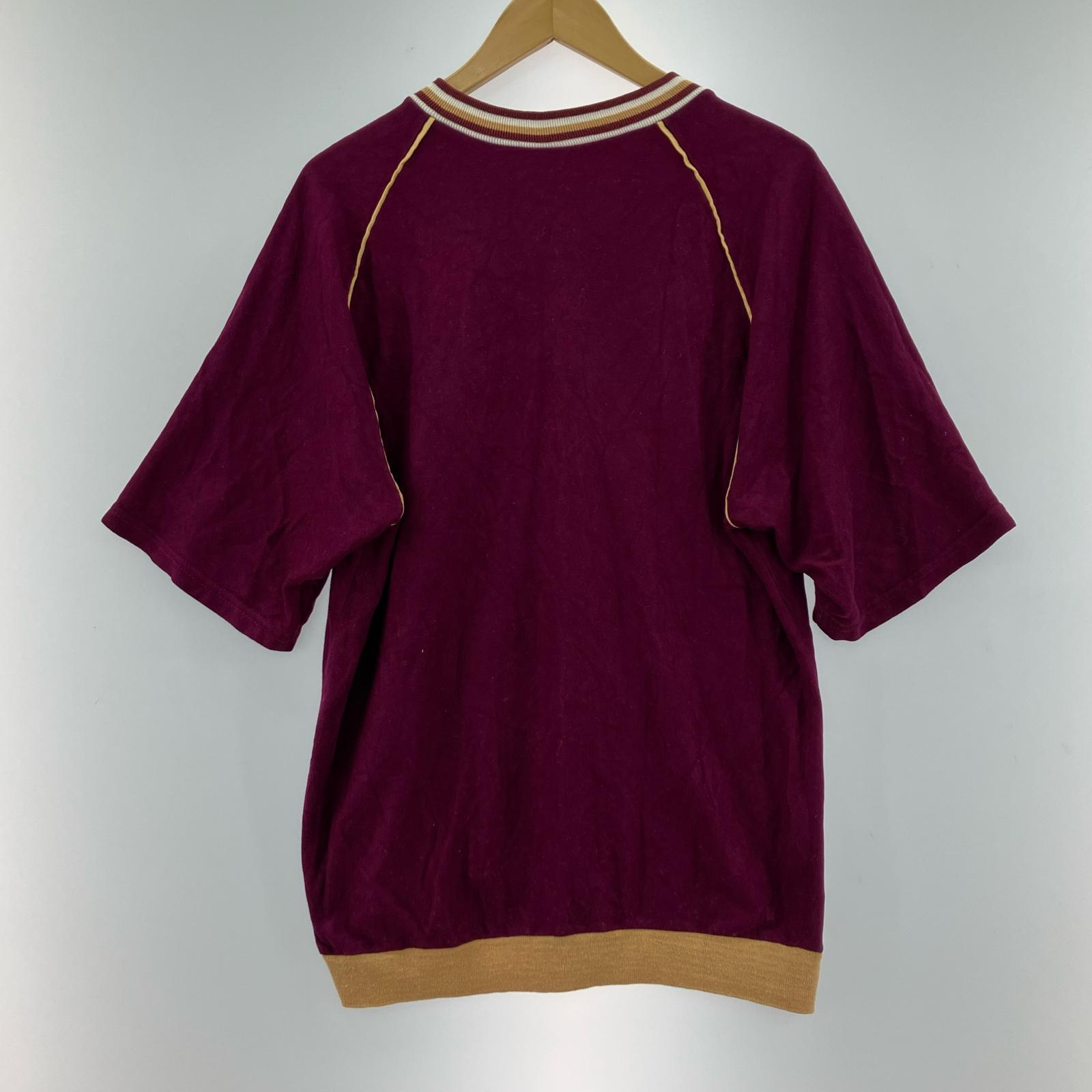 半袖Tシャツ 80s VネックベロアT(L)紫 L