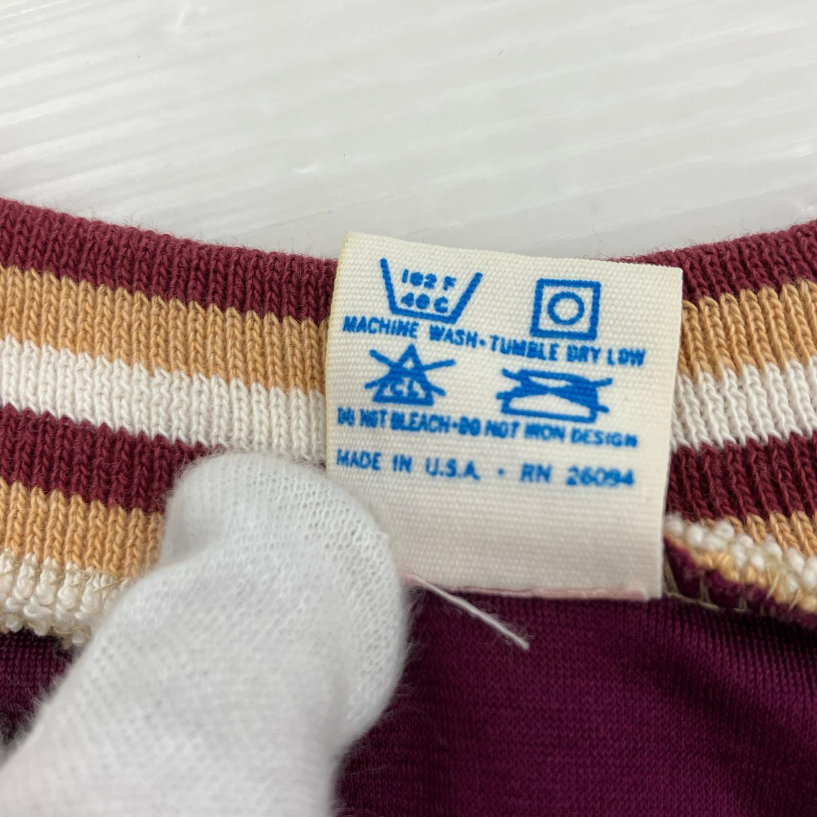 半袖Tシャツ 80s VネックベロアT(L)紫 L