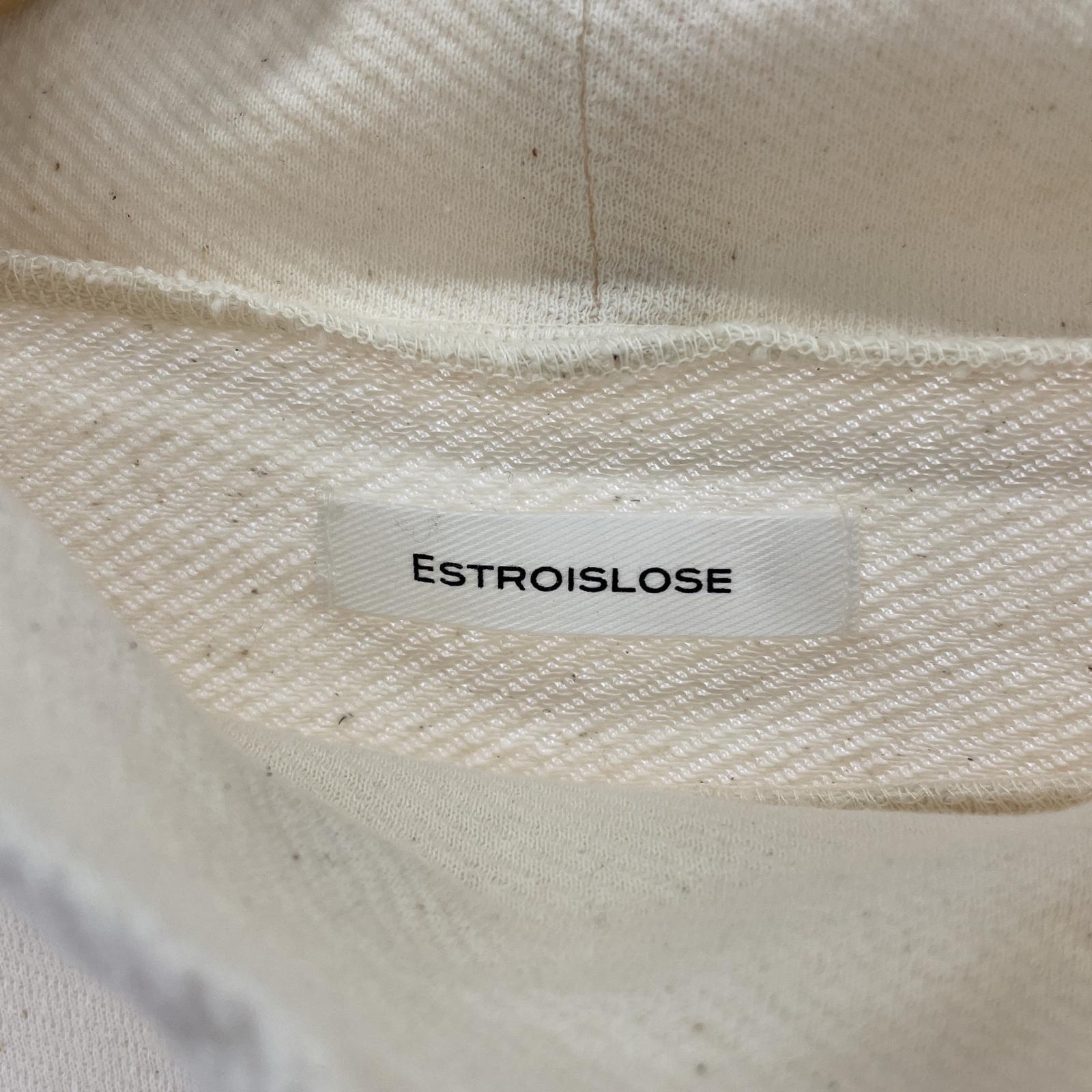 長袖Tシャツ ESTROISLOSE EC23308 ミリーコットン ビッグPO 生成り ホワイト
