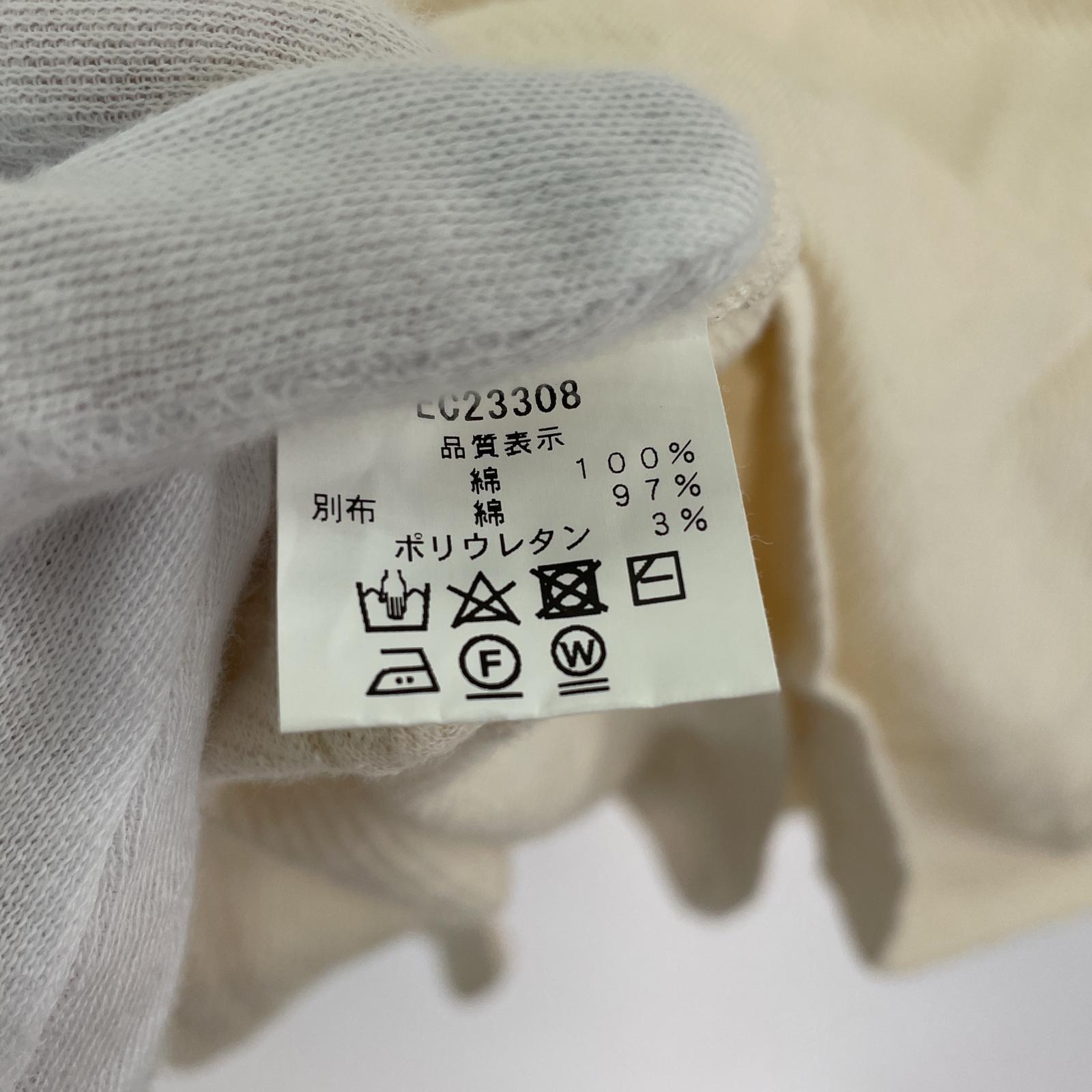 長袖Tシャツ ESTROISLOSE EC23308 ミリーコットン ビッグPO 生成り ホワイト
