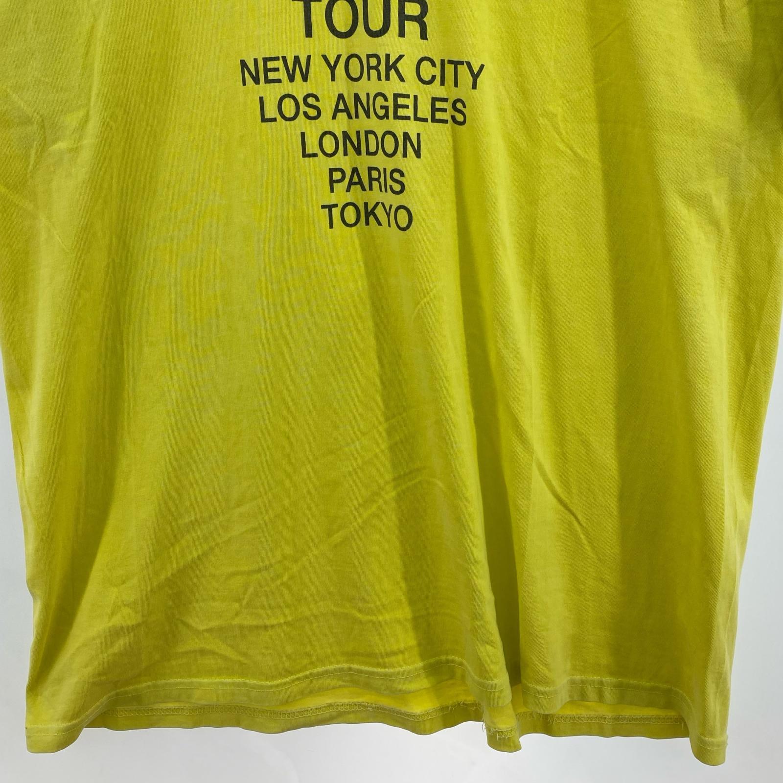 半袖Tシャツ STUSSY ピグメントダイ ワールドツアーTee L イエロー L