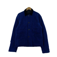 ジャケット HAIDER ACKERMANN 襟レザー コーデュロイカバーオール 46 ブルー 46 ブルー