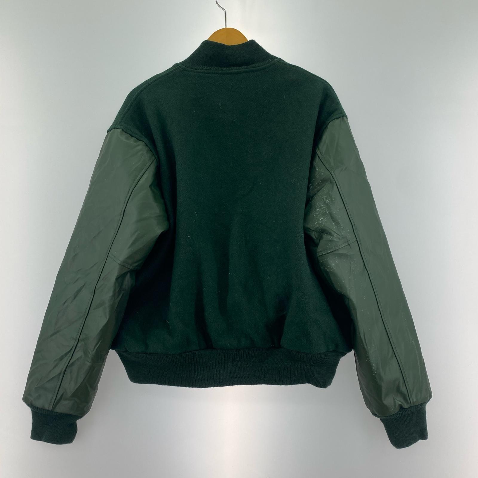 ジャケット game sportswear スタジャン USA製 M グリーン