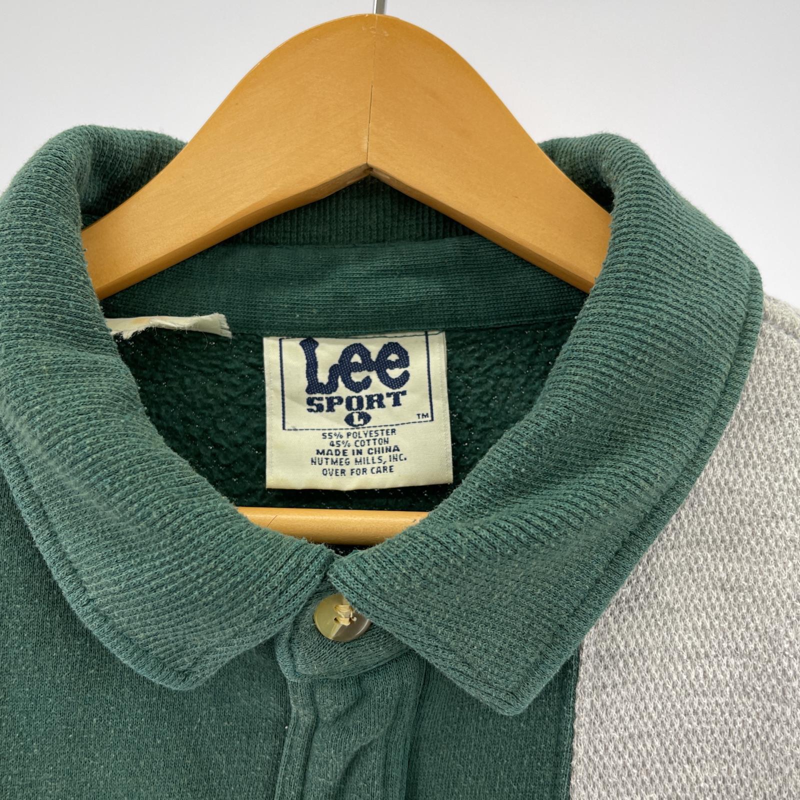 長袖Tシャツ LEE SPORT ハーフジップ 90S GRE L