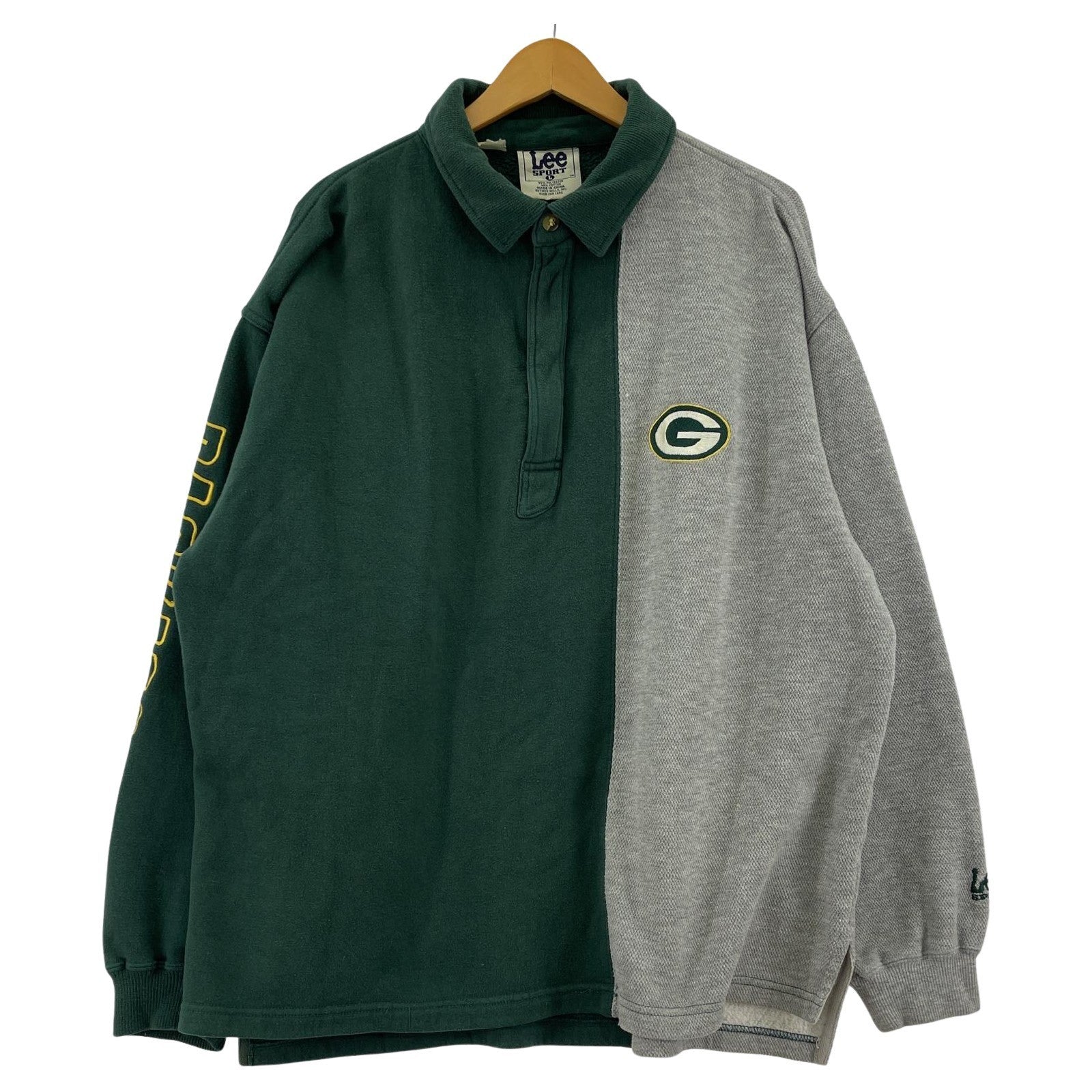 長袖Tシャツ LEE SPORT ハーフジップ 90S GRE L