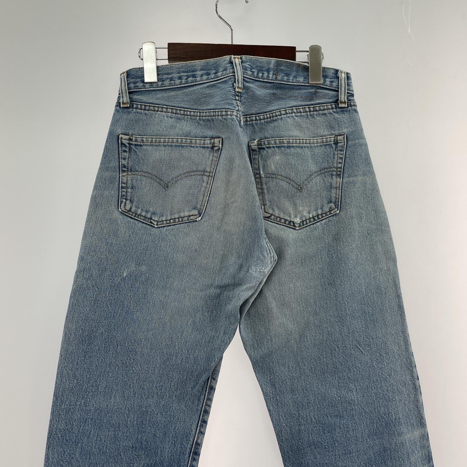デニムパンツ 501/66後期/ボタン裏6刻印/実寸W28 ブルー