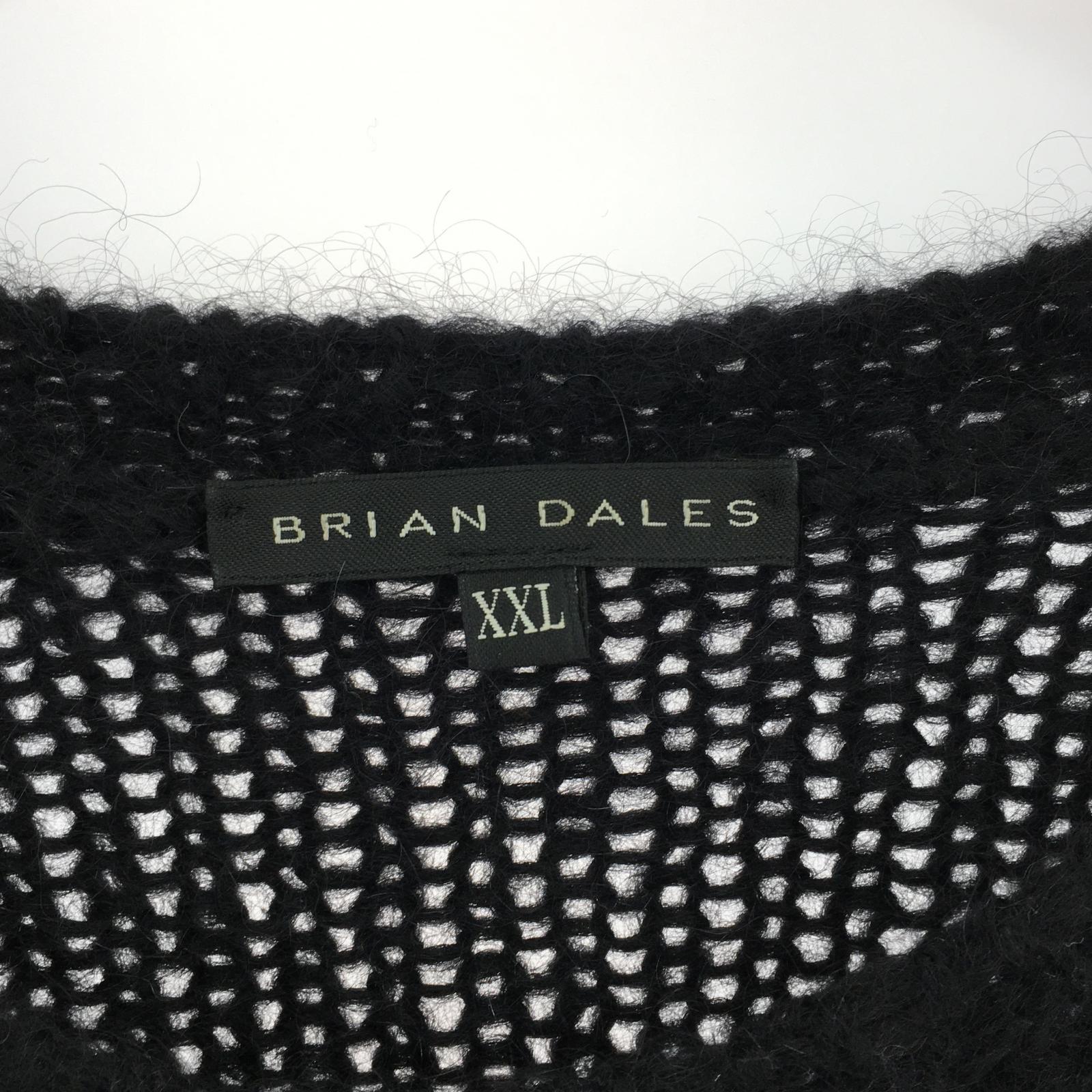 ニット BRIAN DALES モヘア ボーダー 青黒(XXL