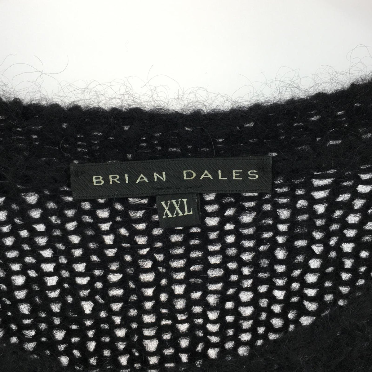 ニット BRIAN DALES モヘア ボーダー 青黒(XXL