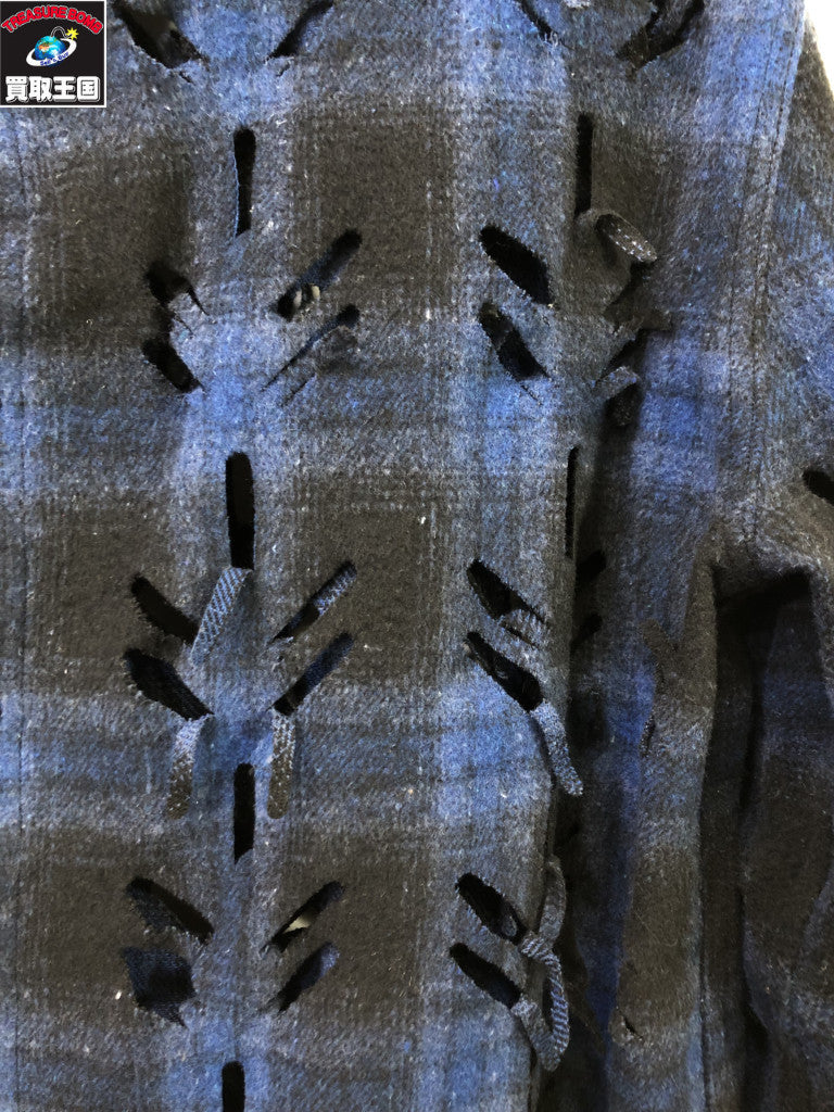 長袖シャツ 24AW/JUNTAE KIM LASERSLASHED SHIRTS/BLUE