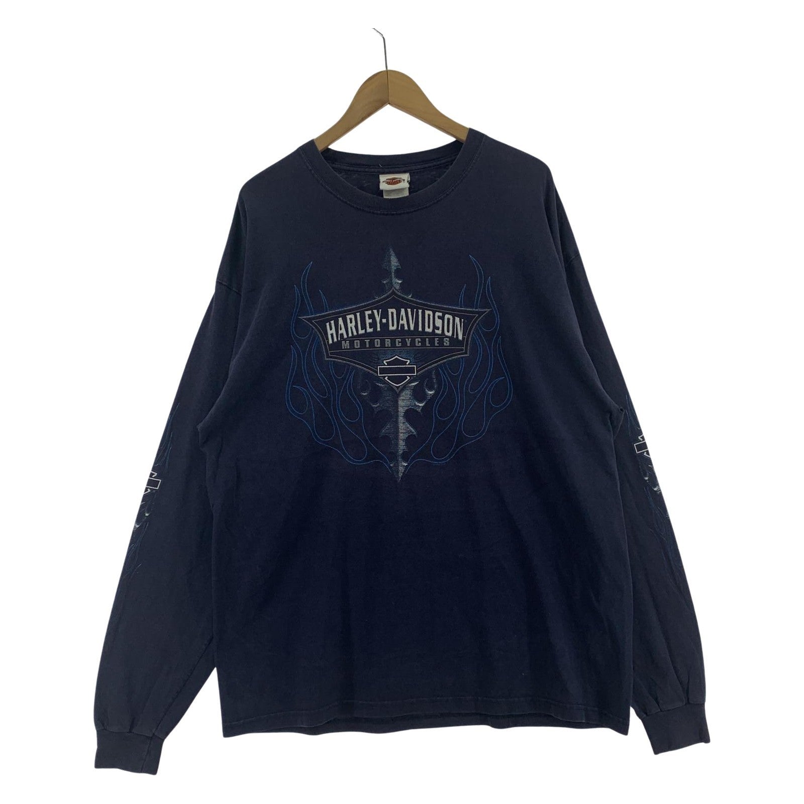 長袖Tシャツ XL ネイビー