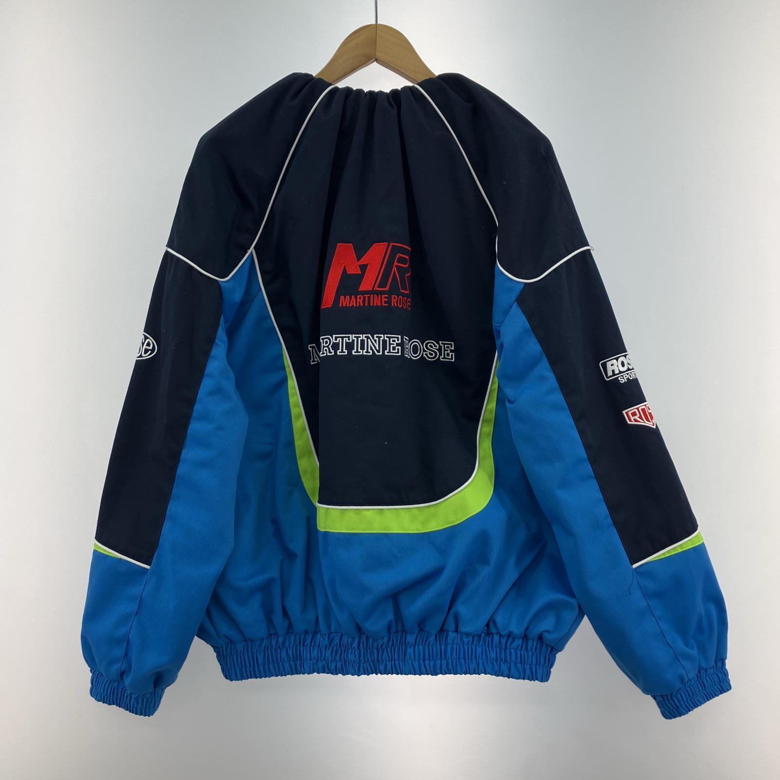 ブルゾン MARTINE ROSE 22SS Tuck Neck Sponsor Racing Jacket ネイビー (M) M