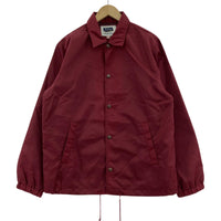 ブルゾン NYLON COACH JACKET 無地 赤(38) 38 レッド