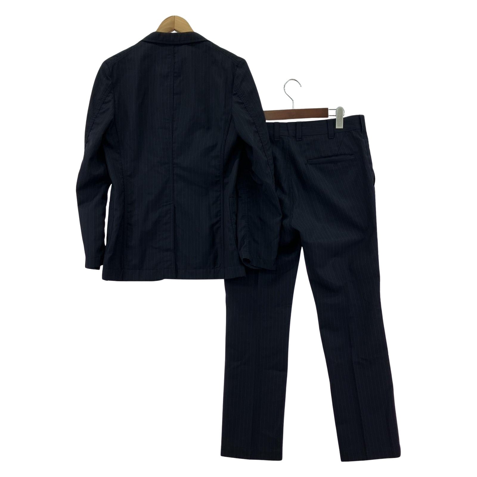 テーラードジャケット COMME des GARCONS HOMME ストライプ セットアップ XS ネイビー