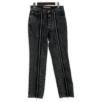 デニムパンツ JOHN LAWRENCE SULLIVAN WASHED DENIM ZIPPED PANTS ブラックデニムパンツ 44 ブラック 44 ブラック