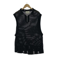 その他トップス メッシュ ハーフジップ ベスト BLK ブラック