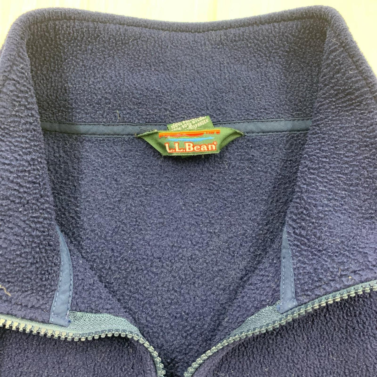 ジャケット old l.l.bean fleece zipper ネイビー L L ネイビー