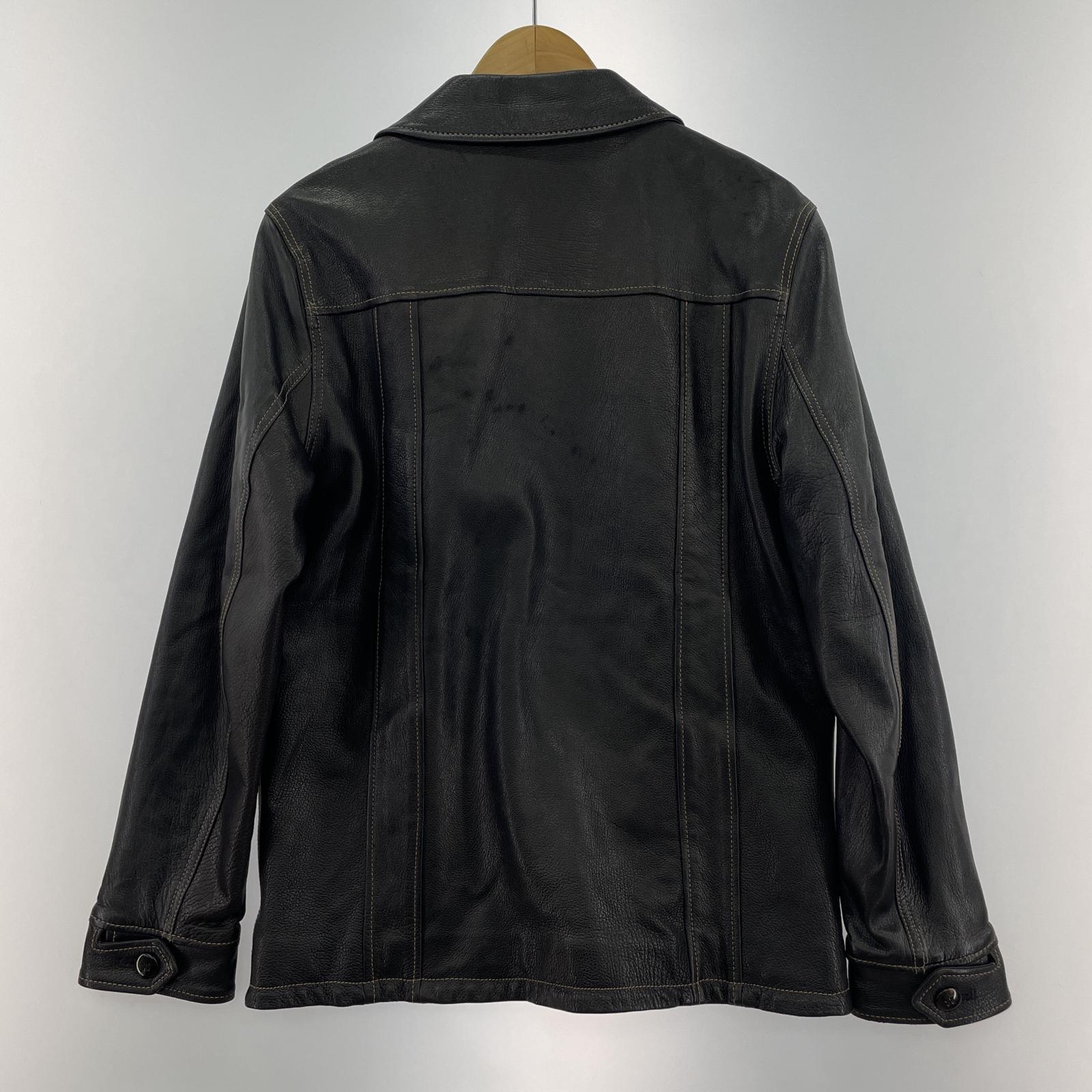 レザージャケット Deerskin Jacket Car Coat 36 36 ブラック