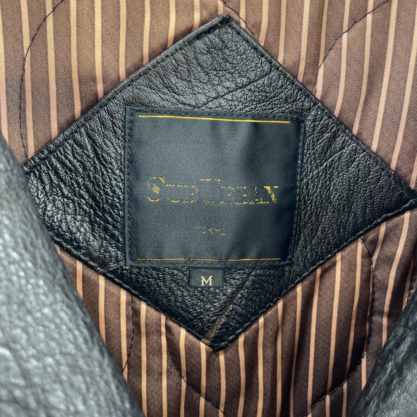 レザージャケット レザーカーコート M ブラック