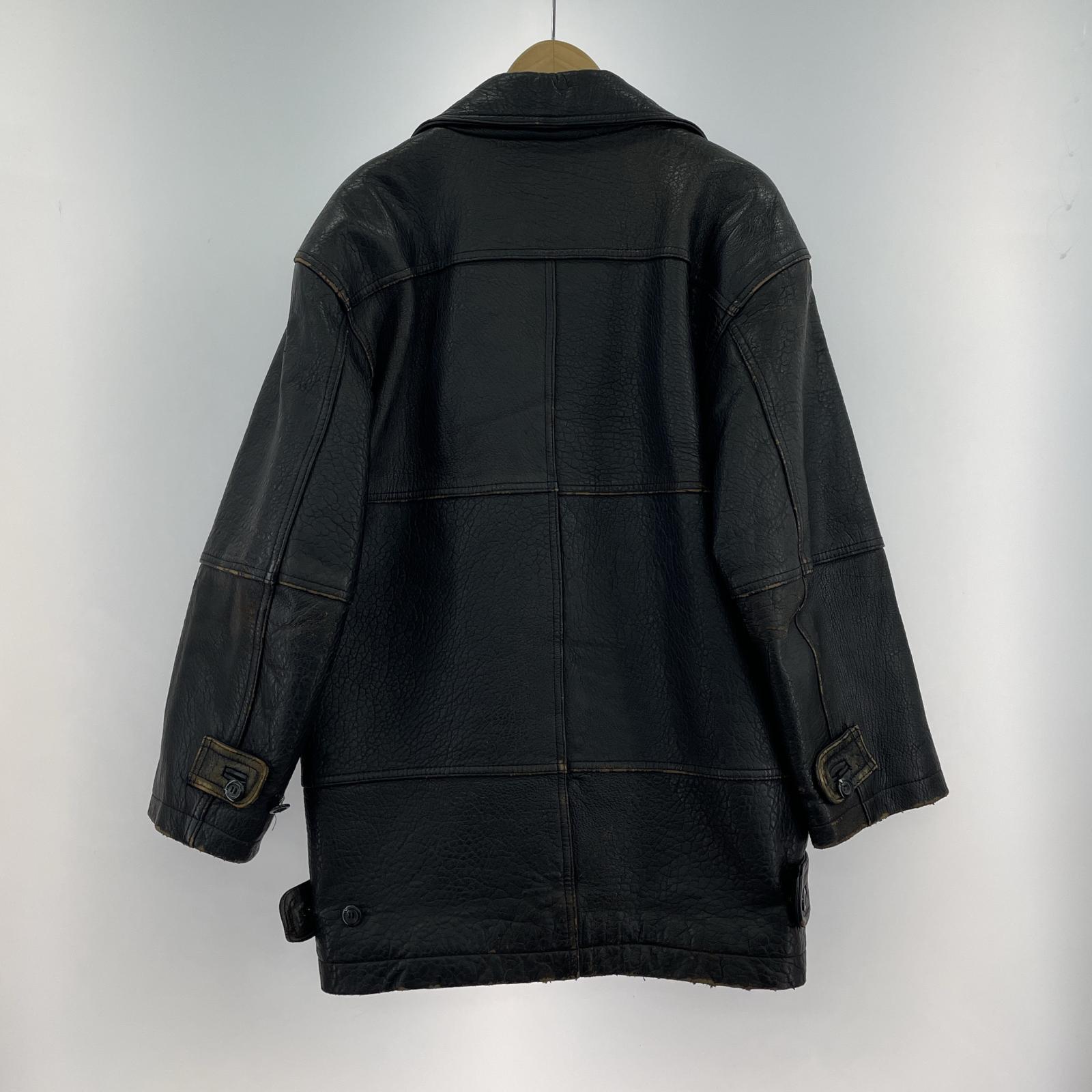 レザージャケット レザーカーコート M ブラック