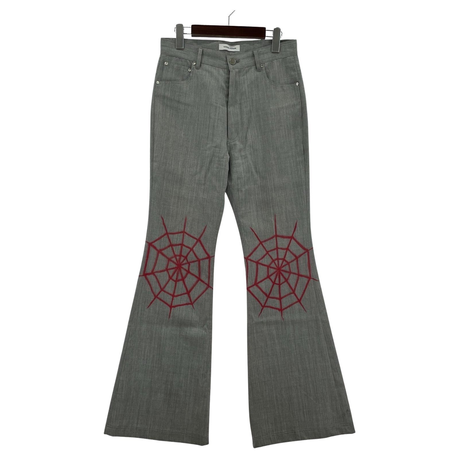 パンツ TENDER PERSON SPIDER KNEES FLARE PANTS 2 グレー LL-PT-4224 2 グレー