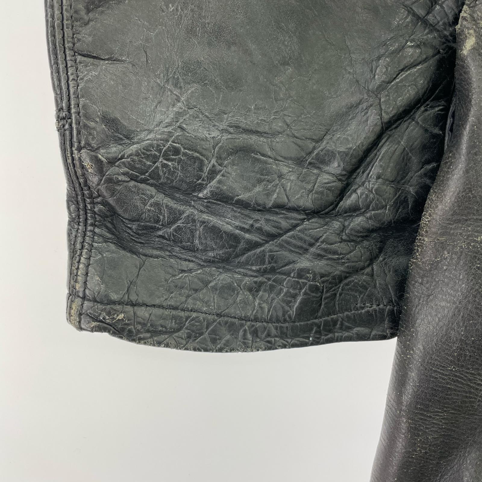 レザージャケット USA製 ホースハイド レザー カーコート 30’S-40’S 黒(-) ブラック
