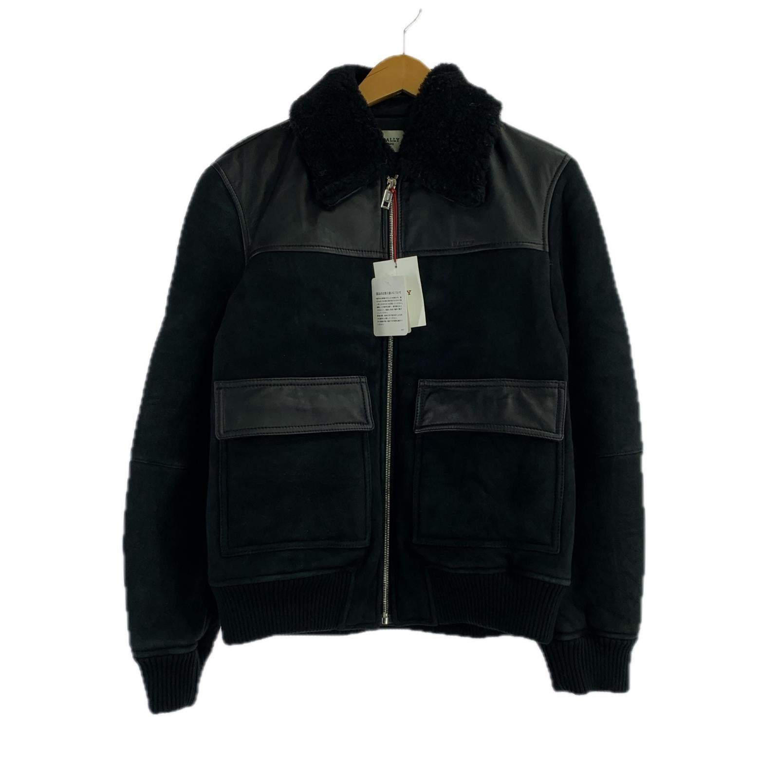 レザージャケット BALLY ムートンジャケット 36 ブラック
