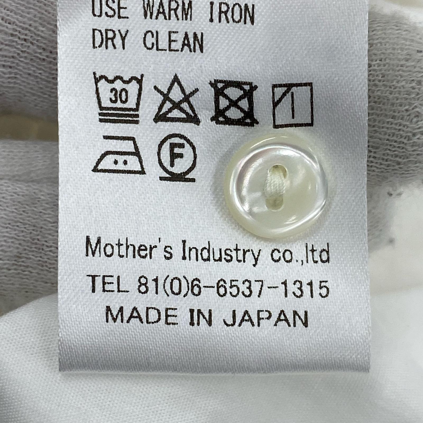 長袖シャツ ハーフボタン 白 ホワイト