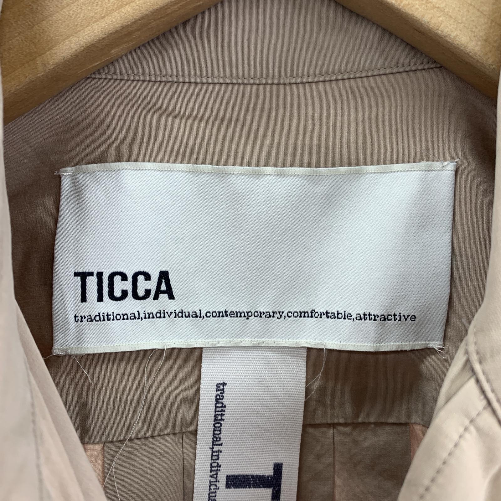 長袖シャツ TICCA スリットチュニック ベージュ ベージュ