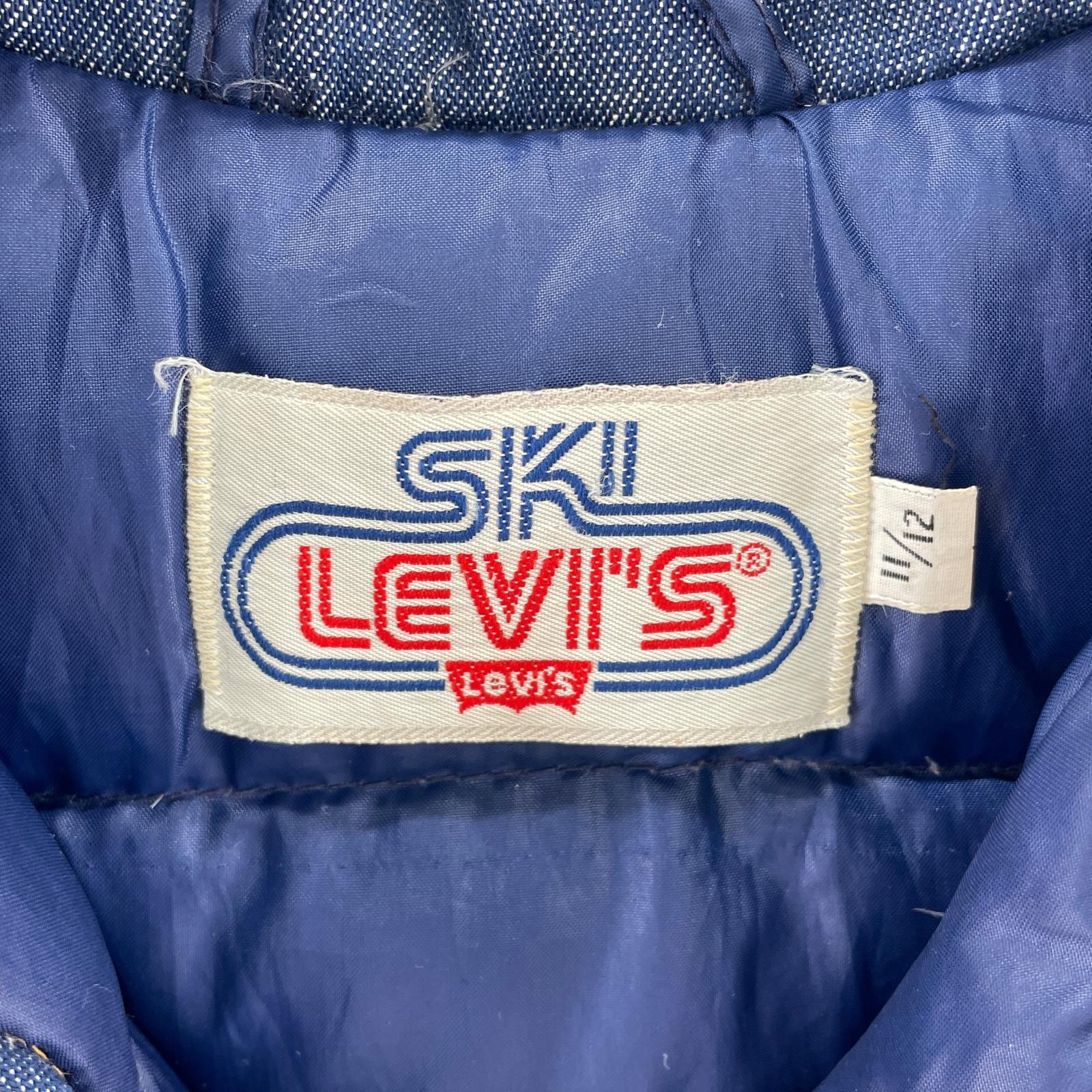 長袖シャツ 70s SKI Levi's USA製 オレンジタブ デニム中綿ベスト (11/12) ネイビー