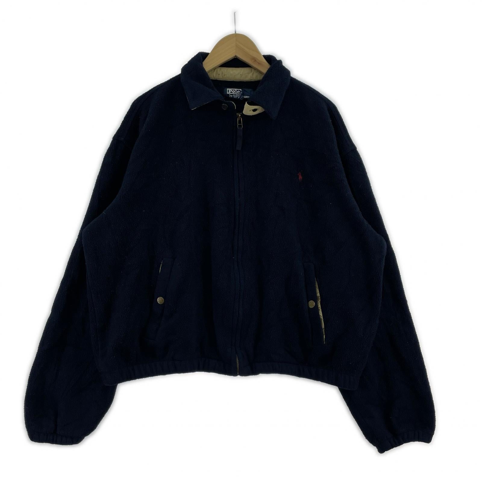 ジャケット old ralph lauren fleece jacket ネイビー L L