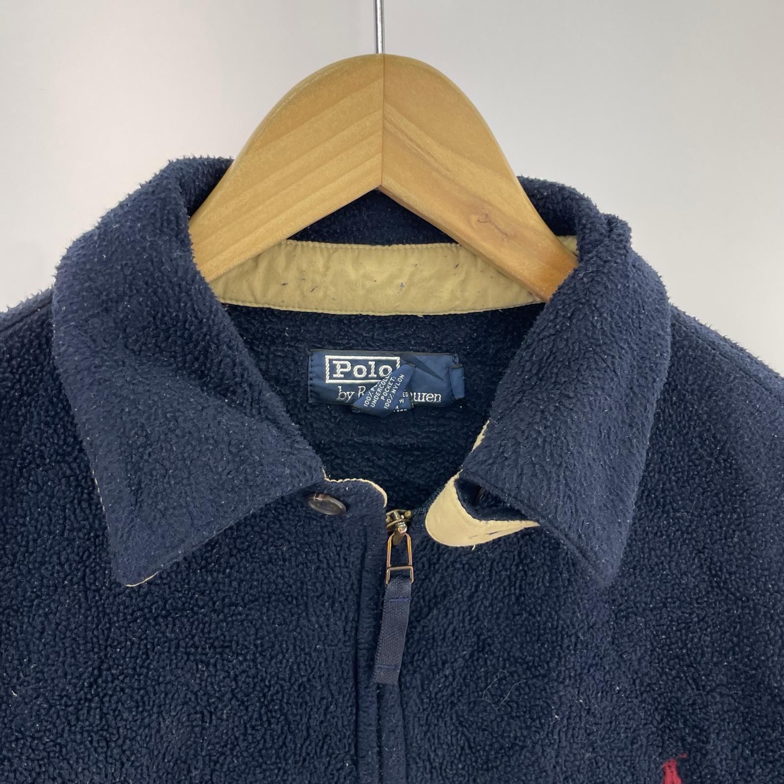 ジャケット old ralph lauren fleece jacket ネイビー L L