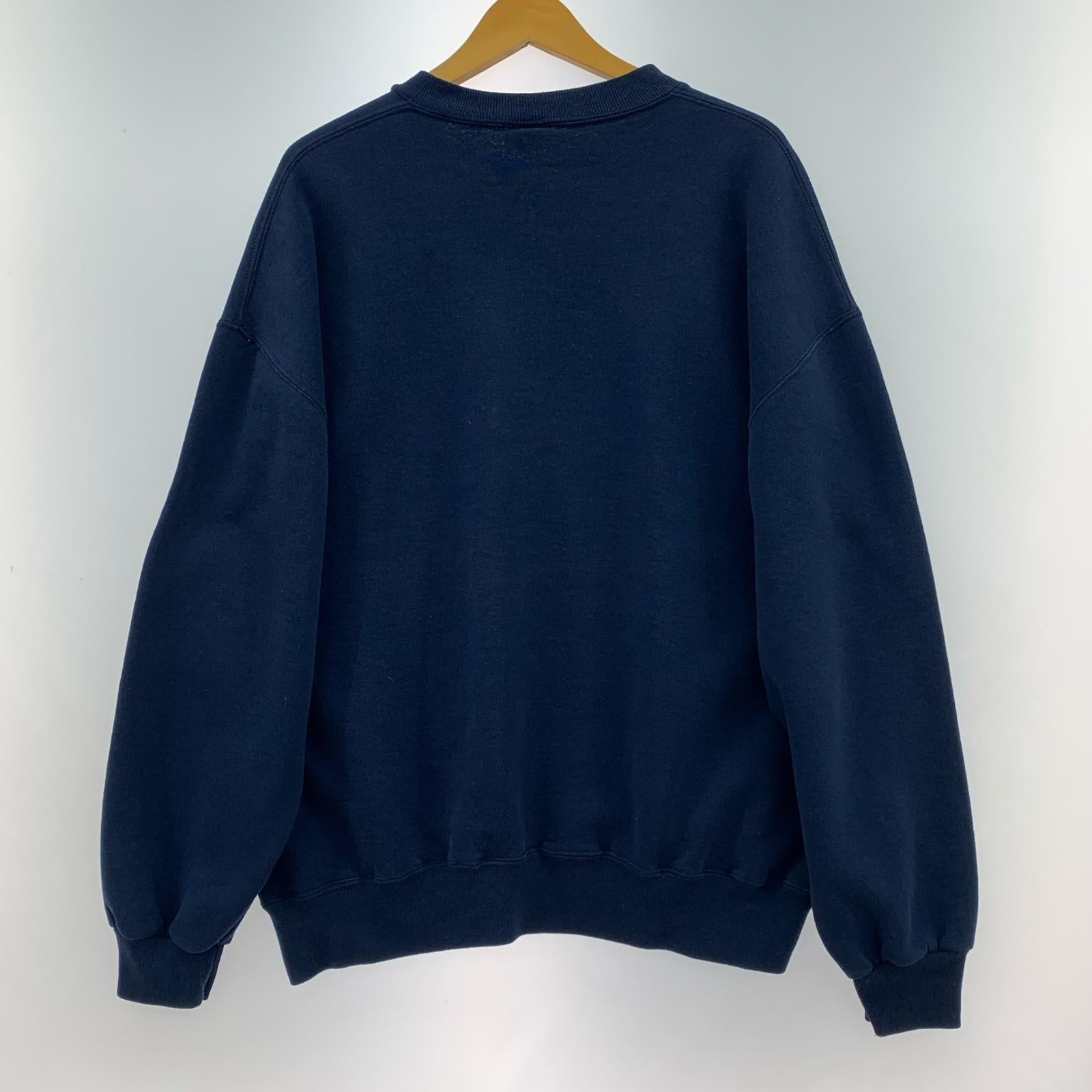 スウェット 90s RUSSELL 前V 無地スウェット XL ネイビー ネイビー