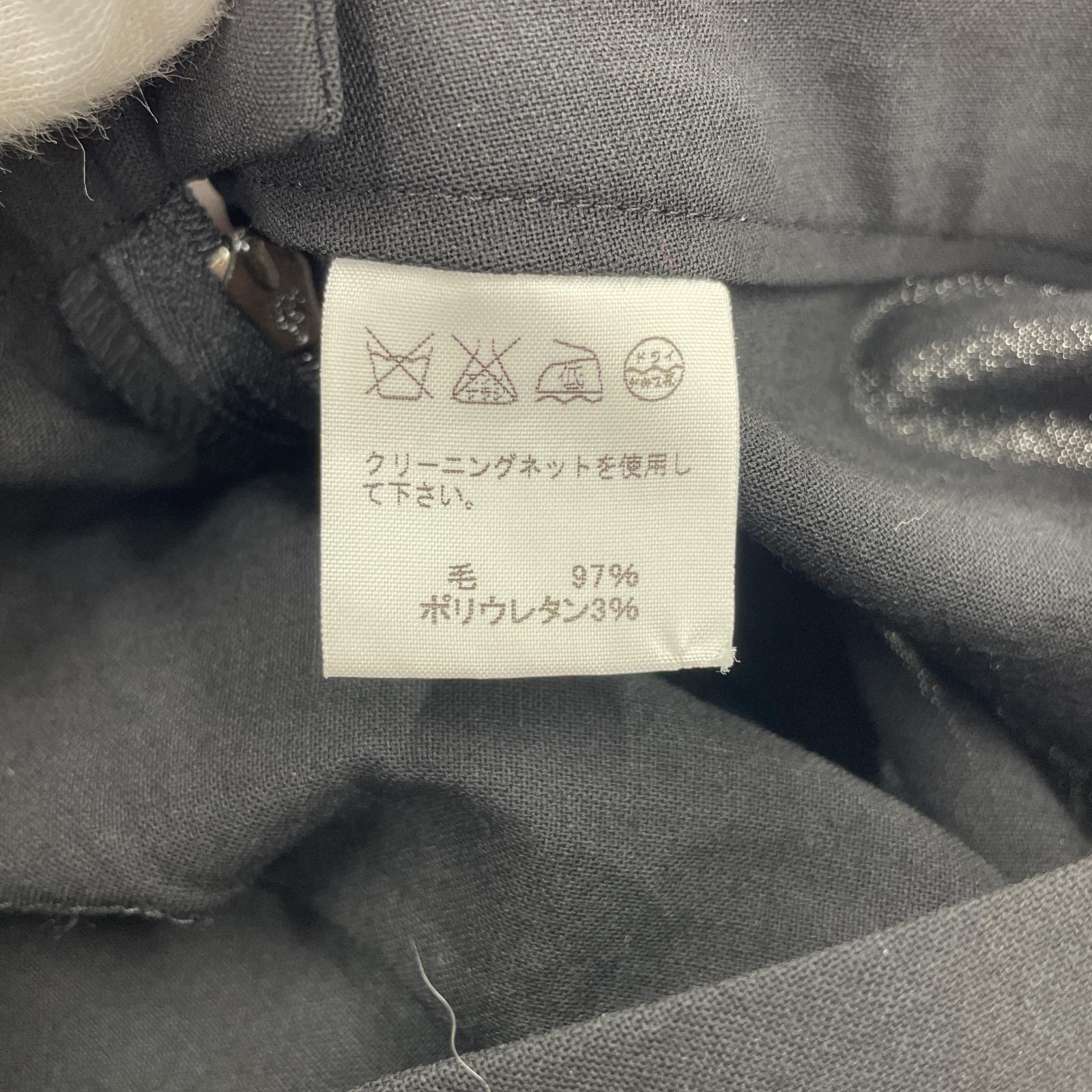 パンツ サイドボタン テーパードパンツ 黒 M ブラック