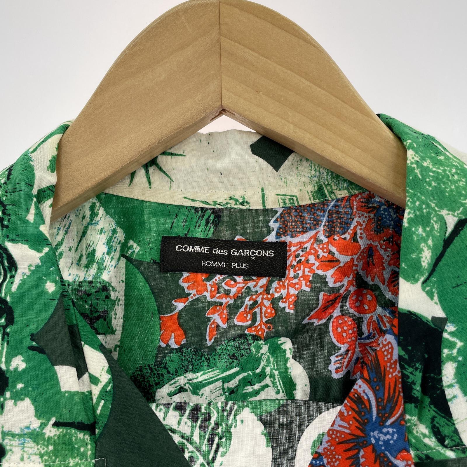 半袖シャツ COMME des GARCONS HOMME PLUS 02SS 蛍光期 チェック切替アロハシャツ - マルチ マルチカラー